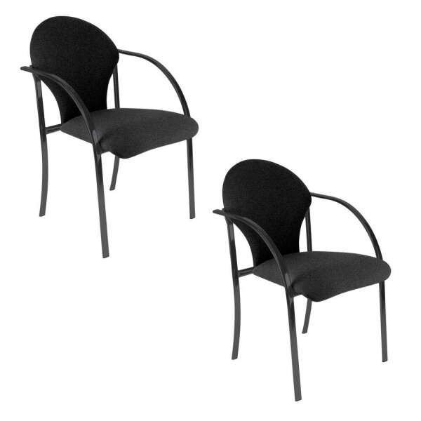 Nowy Styl Besucherstühle VISA BLACK schwarz Kunststoff, 2 St.
