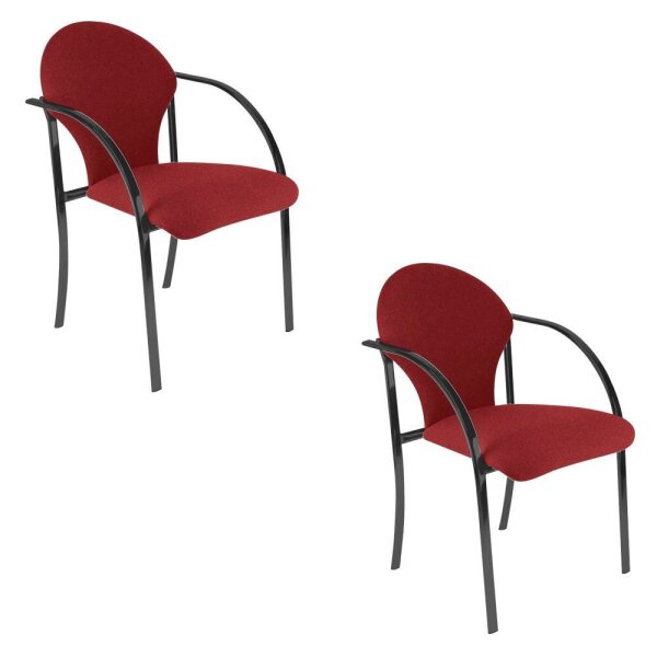 Nowy Styl Besucherstühle VISA BLACK bordeaux Kunststoff, 2 St.
