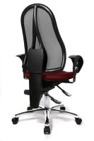 Topstar Bürostuhl Sitness® 15, ST19U G27 Stoff rot, Gestell chrom
