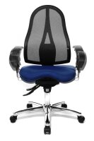 Topstar Bürostuhl Sitness® 15, ST19U G26 Stoff blau, Gestell chrom