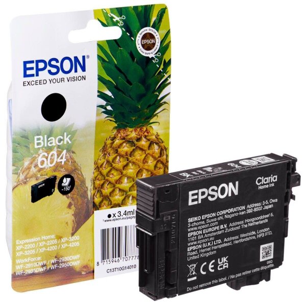 EPSON 604/T10G14 (Ananas) schwarz Druckerpatrone