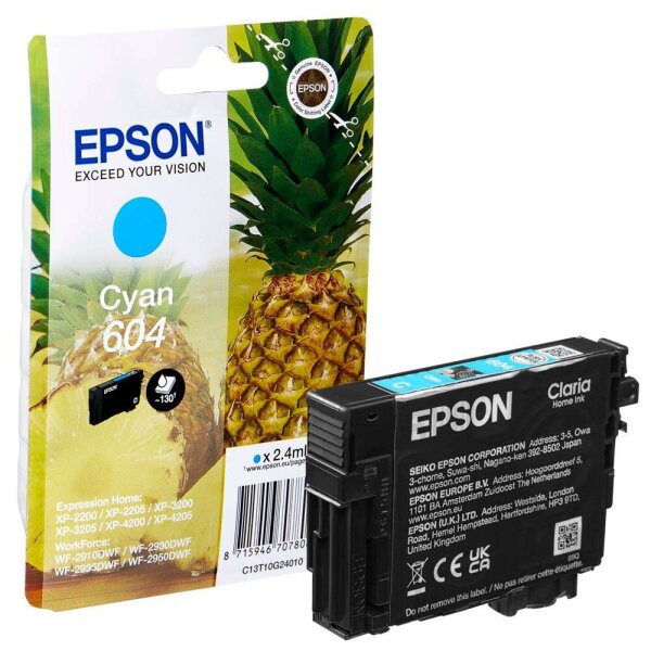 EPSON 604/T10G24 (Ananas) cyan Druckerpatrone