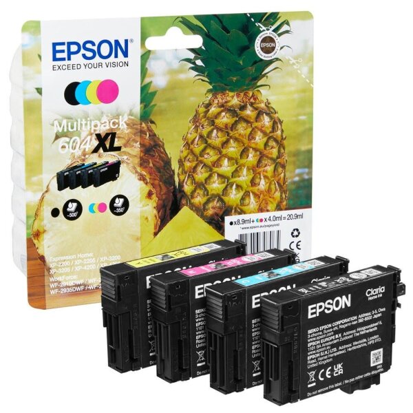 EPSON 604XL/T10H64 (Ananas) schwarz, cyan, magenta, gelb Druckerpatronen, 4er-Set
