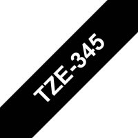 brother Schriftband TZe-345 TZE345, 18 mm, weiß auf schwarz, 1 St.