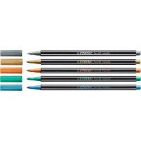 STABILO Pen 68 metallic Filzstifte farbsortiert, 6 St.