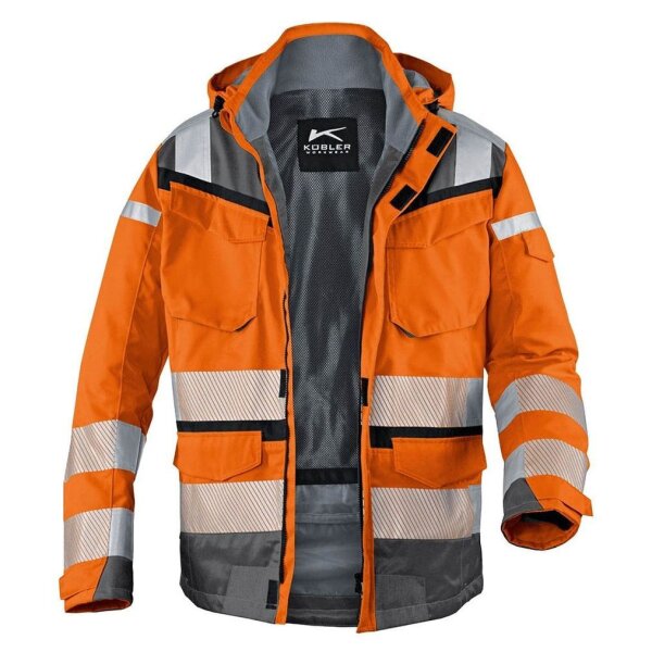 KÜBLER® unisex Warnjacke Winter REFLECTIQ warnorange, anthrazit Größe 3XL
