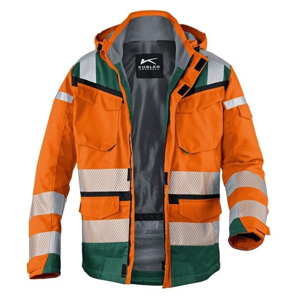 KÜBLER® unisex Warnjacke Winter REFLECTIQ orange, moosgrün Größe 3XL