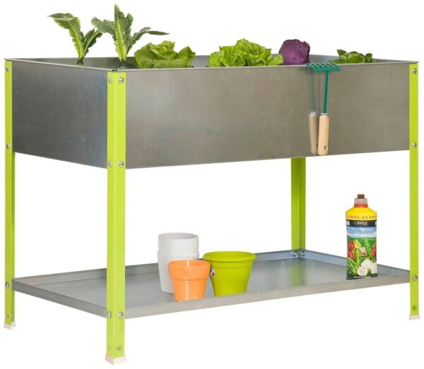 Simonrack Hochbeet SIMONGARDEN URBAN TOP Metall silber, grün rechteckig 90,0 x 40,0 x 85,0 cm, 1 St.