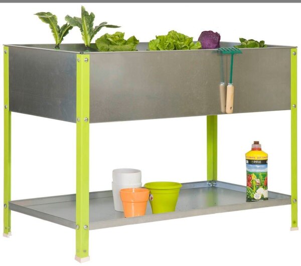 Simonrack Hochbeet SIMONGARDEN URBAN TOP Metall silber, grün rechteckig 90,0 x 60,0 x 85,0 cm, 1 St.