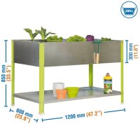 Simonrack Hochbeet SIMONGARDEN URBAN TOP Metall silber,...