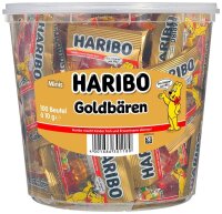 HARIBO Goldbären Minibeutel Fruchtgummi 1,0 kg, 100 St.