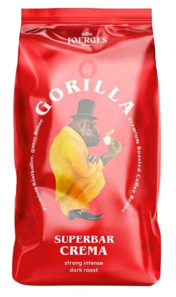 GORILLA Espresso Super Bar Crema Kaffeebohnen, kräftig, 1 kg