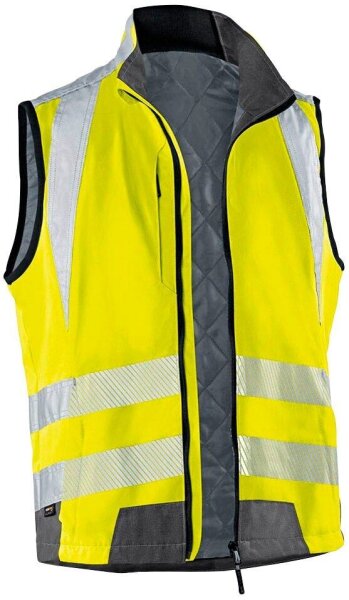 KÜBLER® unisex Warnweste REFLECTIQ warngelb, anthrazit Größe L