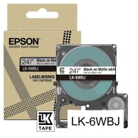 EPSON Schriftband LK LK-6WBJ C53S672064, 24 mm, schwarz...