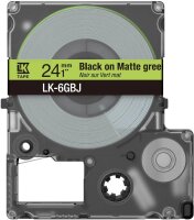 EPSON Schriftband LK LK-6GBJ C53S672079, 24 mm, schwarz auf grün, 1 St.