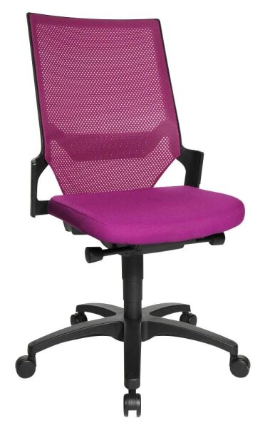 Topstar Bürostuhl Autosynchron®-1, AU1000 T33 Stoff lila, Gestell schwarz