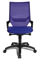 Topstar Bürostuhl Autosynchron®-1, AU1000 T38 Stoff blau, Gestell schwarz