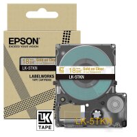 EPSON Schriftband LK LK-5TKN C53S672097, 18 mm, gold auf...