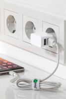 goobay Ladekabel mit Adapter weiß, Kabellänge:...