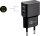 goobay Ladekabel mit Adapter schwarz, Kabellänge: 1,0 m, 12 Watt