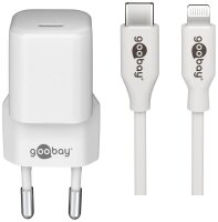 goobay Ladekabel mit Adapter weiß, Kabellänge:...