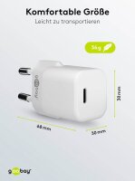 goobay Ladekabel mit Adapter weiß, Kabellänge:...