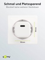 goobay Ladekabel mit Adapter weiß, Kabellänge: 1,0 m, 20 Watt