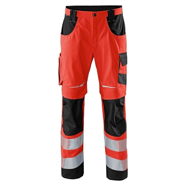 KÜBLER® unisex Warnschutzhose REFLECTIQ rot, schwarz Größe 64