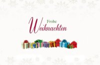 LUMA Weihnachtskarte bunte Geschenke DIN B6