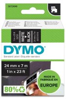 DYMO Schriftband D1 53721 S0721010, 24 mm, weiß auf...