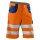 KÜBLER® unisex Warnschutzhose kurz REFLECTIQ orange, kornblau Größe 62