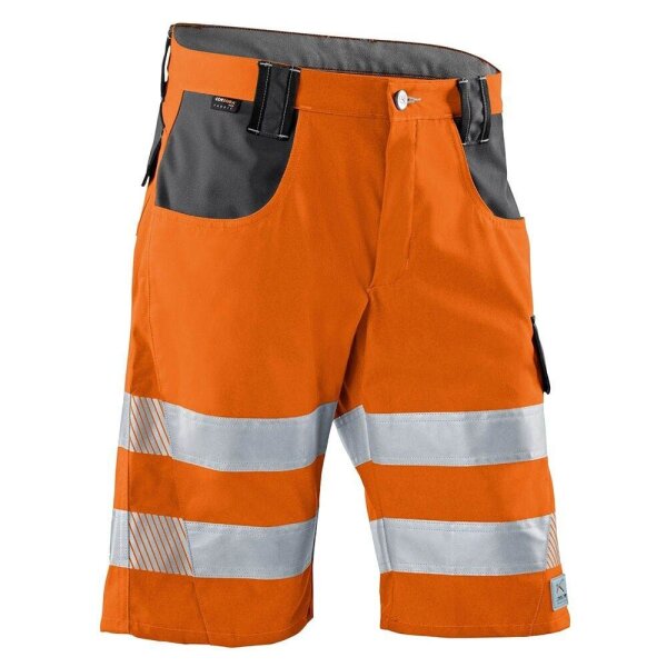 KÜBLER® unisex Warnschutzhose kurz REFLECTIQ warnorange, anthrazit Größe 54