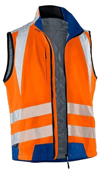 KÜBLER® unisex Warnweste REFLECTIQ orange, kornblau Größe 4XL