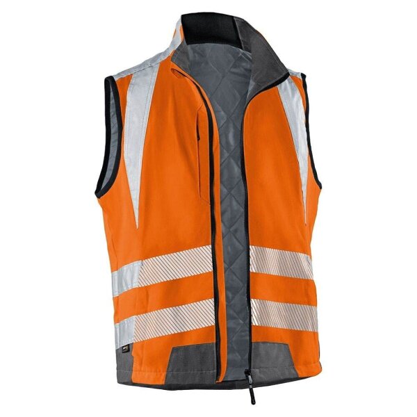 KÜBLER® unisex Warnweste REFLECTIQ warnorange, anthrazit Größe 4XL