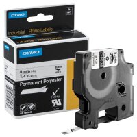 DYMO Schriftband RHINO  1805442, 6 mm, schwarz auf...