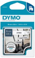 DYMO Schriftband D1 16958 S0718050, 19 mm, schwarz auf...