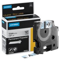 DYMO Schriftband RHINO  622289, 12 mm, schwarz auf...