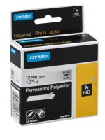 DYMO Schriftband RHINO  622289, 12 mm, schwarz auf...