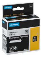 DYMO Schriftband RHINO  622290, 19 mm, schwarz auf transparent, 1 St.