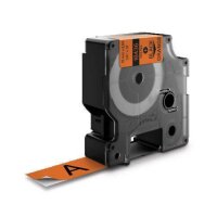 DYMO Schriftband RHINO  18436, 19 mm, schwarz auf orange, 1 St.