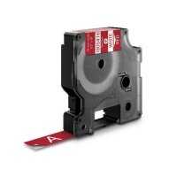 DYMO Schriftband RHINO  1805416, 12 mm, weiß auf rot, 1 St.