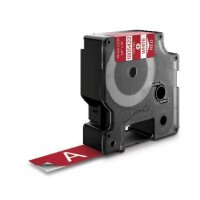 DYMO Schriftband RHINO  1805422, 19 mm, weiß auf rot, 1 St.