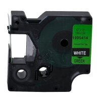 DYMO Schriftband RHINO  1805414, 12 mm, weiß auf grün, 1 St.