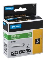 DYMO Schriftband RHINO  1805420, 19 mm, weiß auf...
