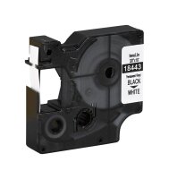 DYMO Schriftband RHINO  18443, 9 mm, schwarz auf weiß, 1 St.
