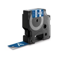 DYMO Schriftband RHINO  1805417, 19 mm, weiß auf blau, 1 St.