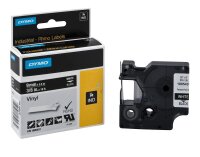 DYMO Schriftband RHINO  1805437, 9 mm, weiß auf...