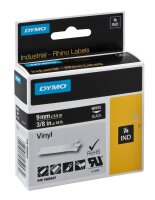DYMO Schriftband RHINO  1805437, 9 mm, weiß auf...