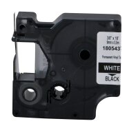 DYMO Schriftband RHINO  1805437, 9 mm, weiß auf schwarz, 1 St.