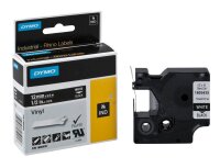 DYMO Schriftband RHINO  1805435, 12 mm, weiß auf...